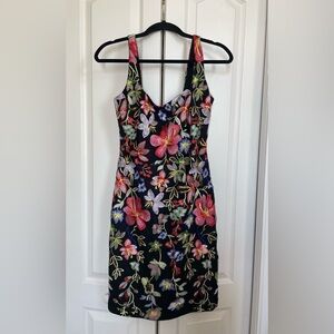 Nicole Miller Black and Floral Dress